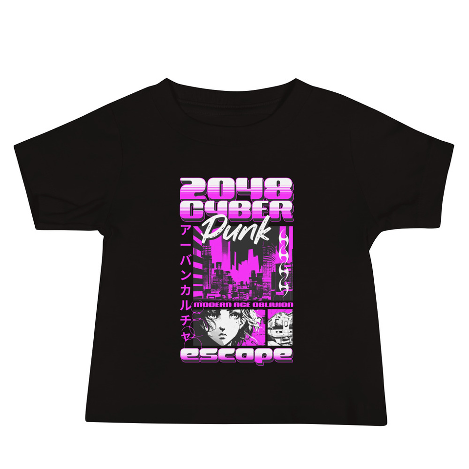 Cyber Punk Escape - Japanese Anime Baby Staple Tee