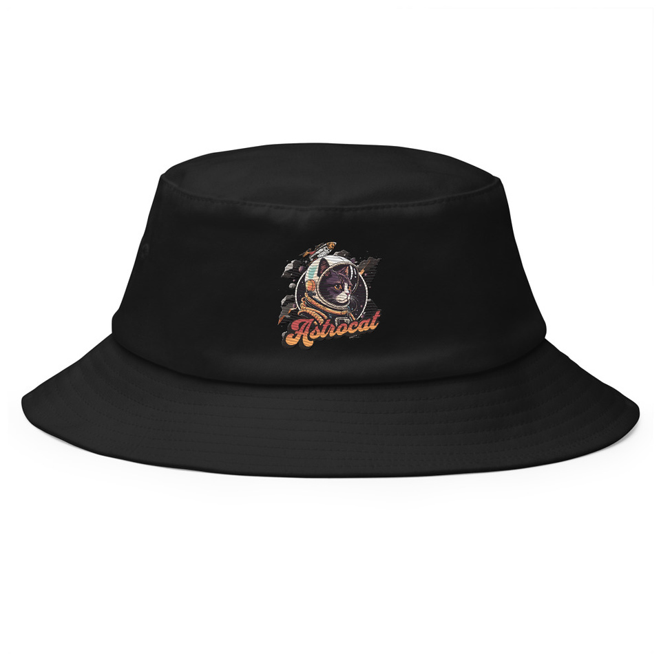 Astrocat - Retro graphic Bucket Hat