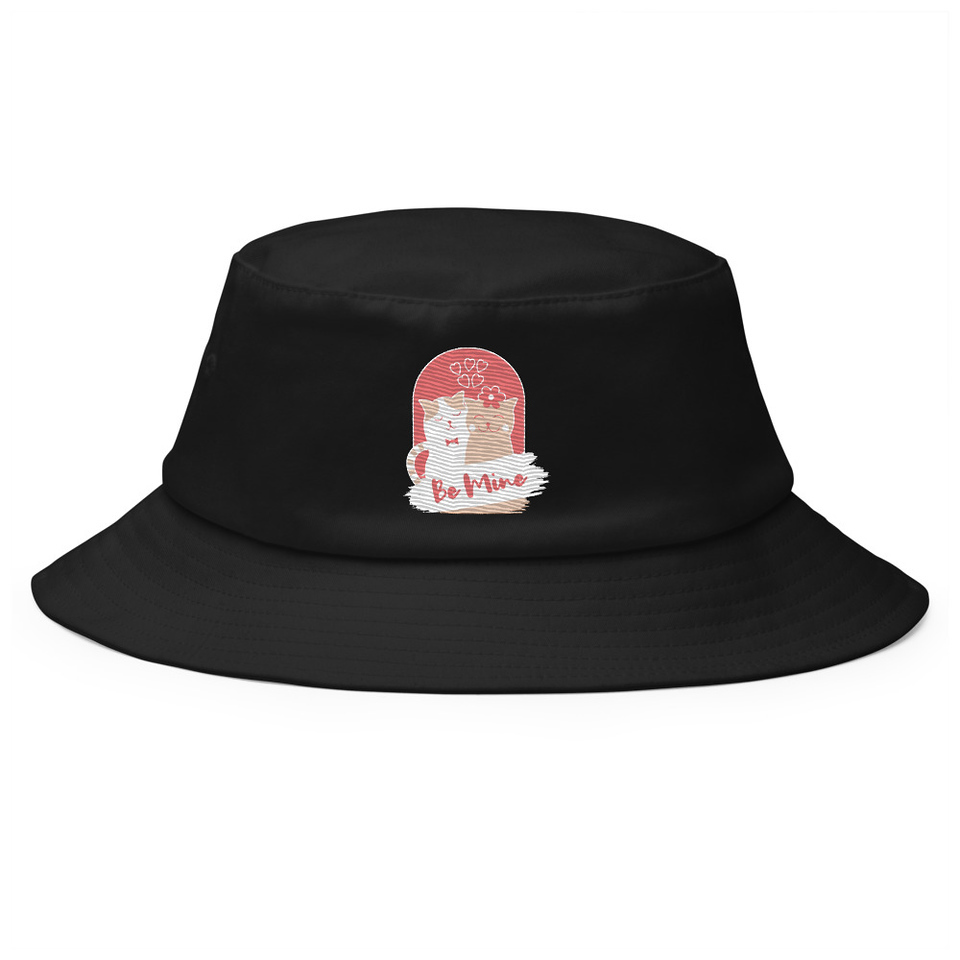 Be Mine - Cute Cat Couple Bucket Hat