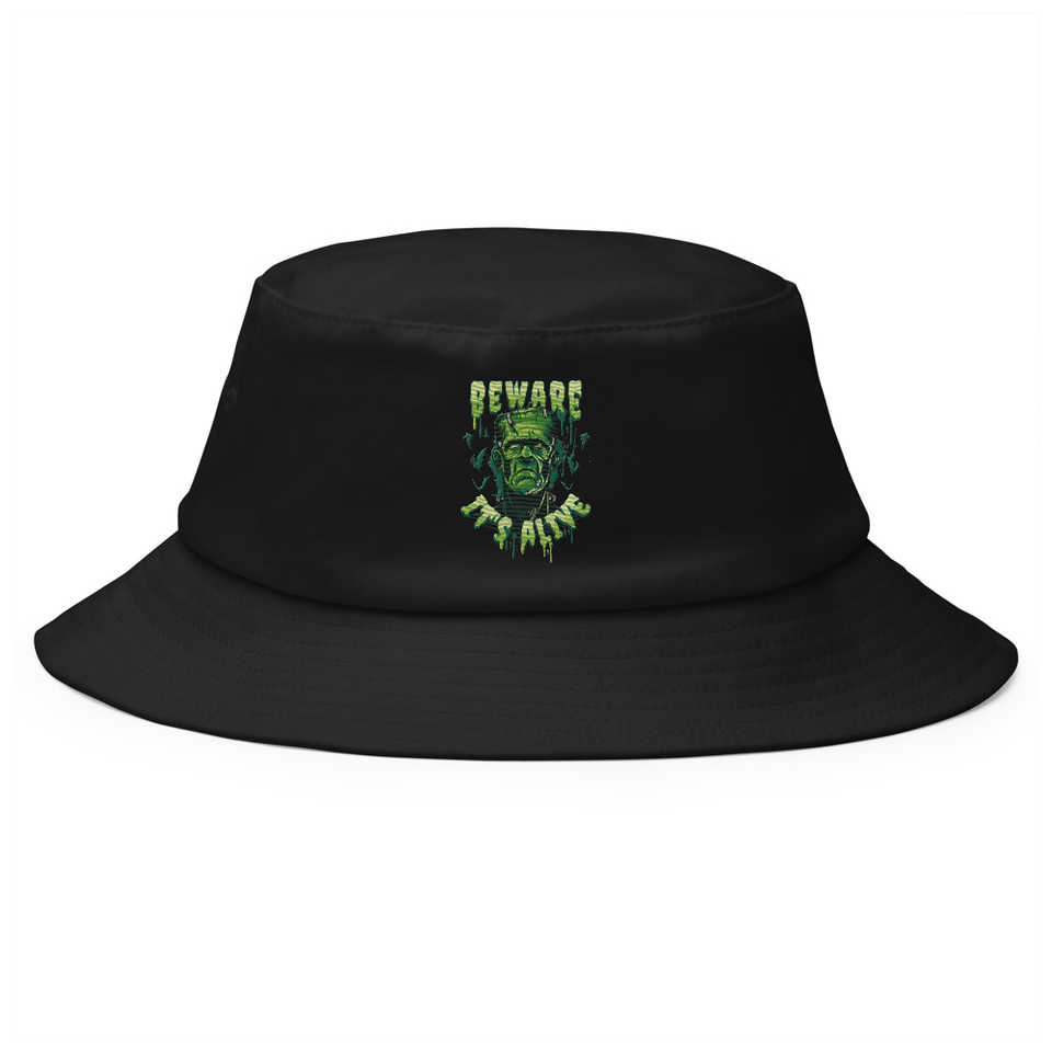 Beware of Frankenstein - Scary Halloween Bucket Hat