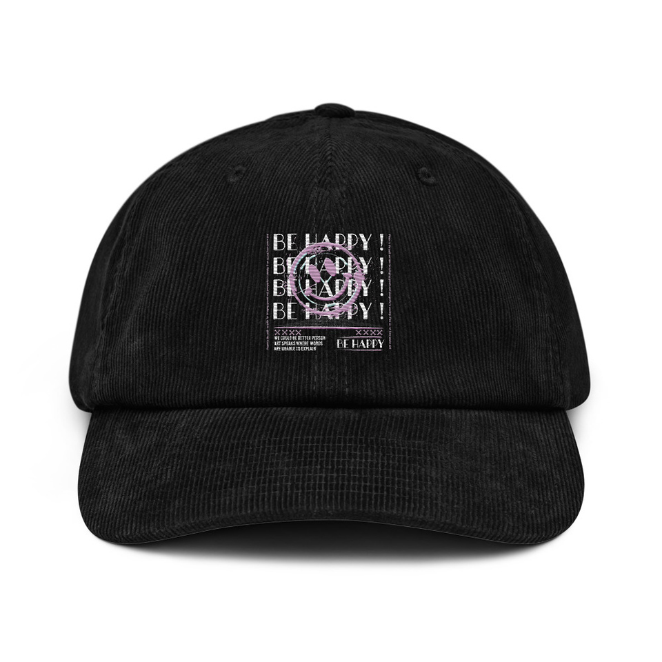Be Happy ! Corduroy Hat