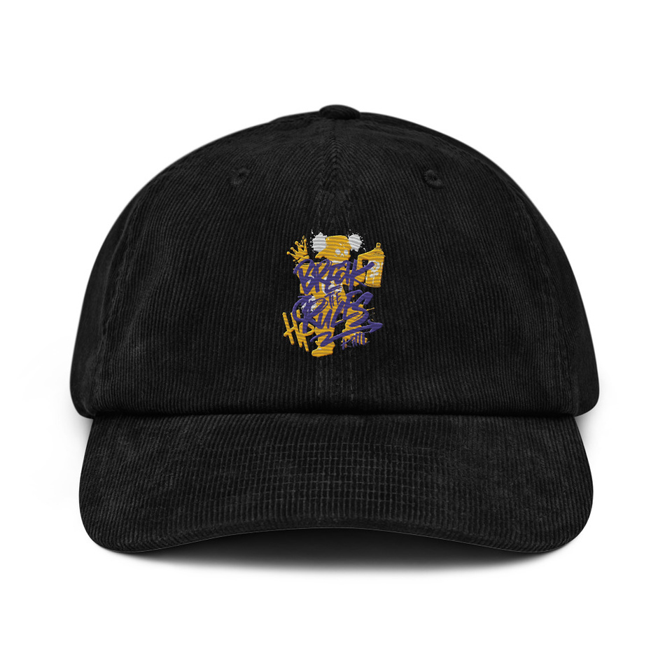 Break the Rules Graffiti - Spray Paint Corduroy Hat