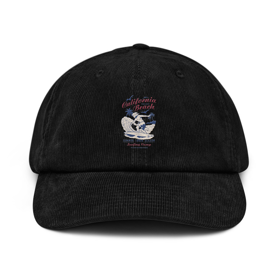California Beach Surfing Corduroy Hat