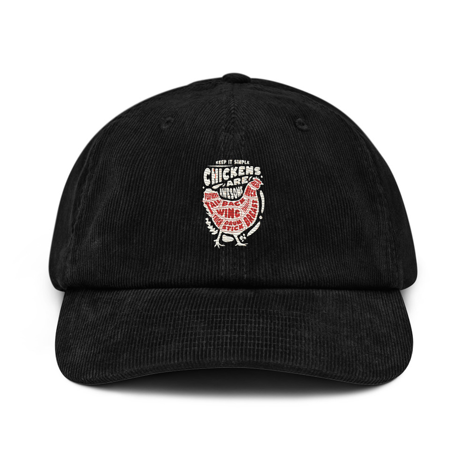 Chickens Are Awesome - Butcher Cuts Corduroy Hat