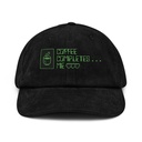 Coffee Completes Me - Neon Heart Corduroy Hat