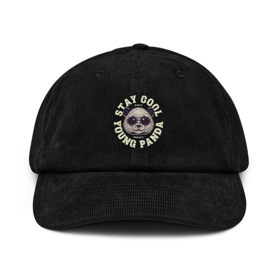 Cool Panda with Sunglasses -  Corduroy Hat
