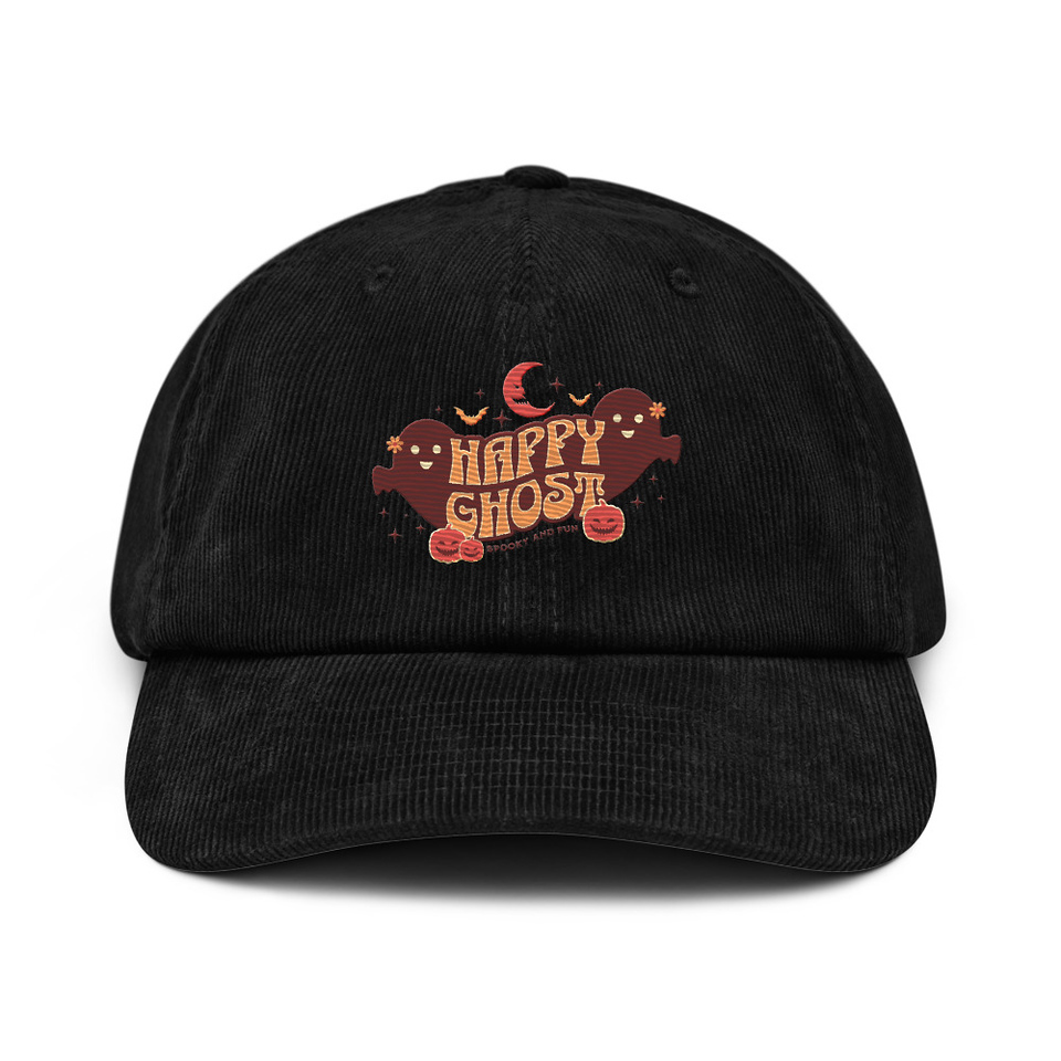 Cute Happy Ghost Corduroy Hat