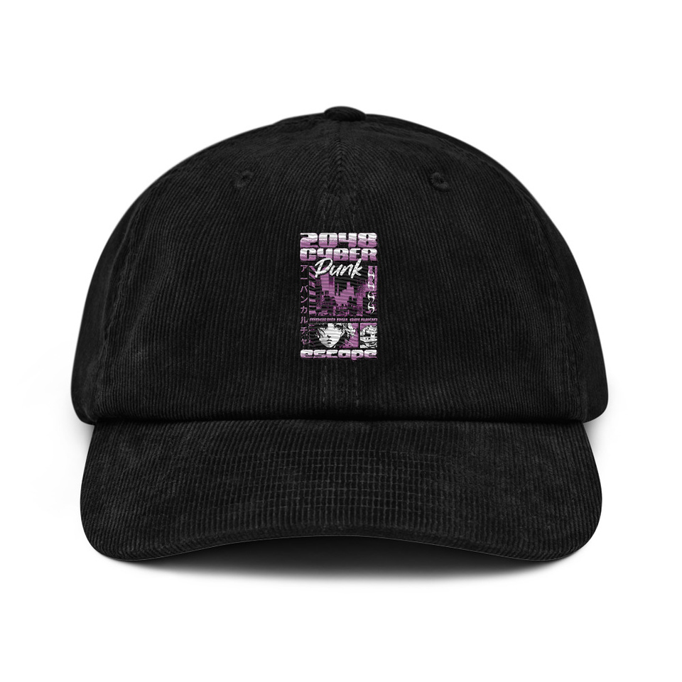 Cyber Punk Escape - Japanese Anime Corduroy Hat