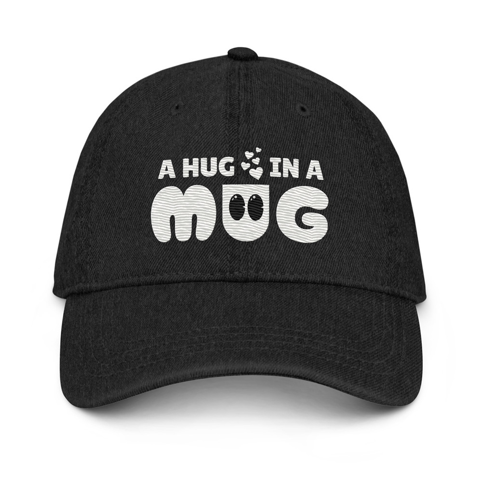 A Hug in a Mug - Funny Cartoon Denim Hat
