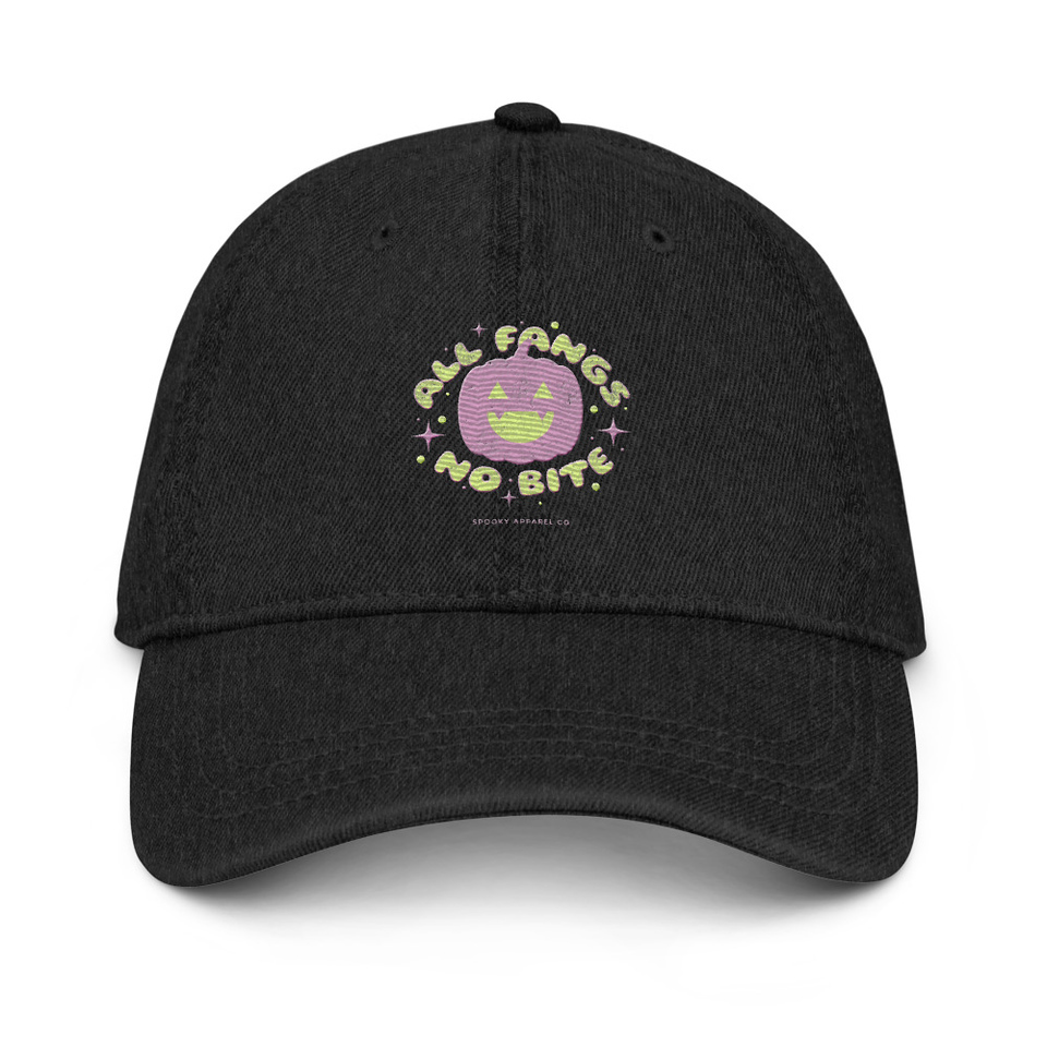 All Fangs No Bite - Halloween Denim Hat