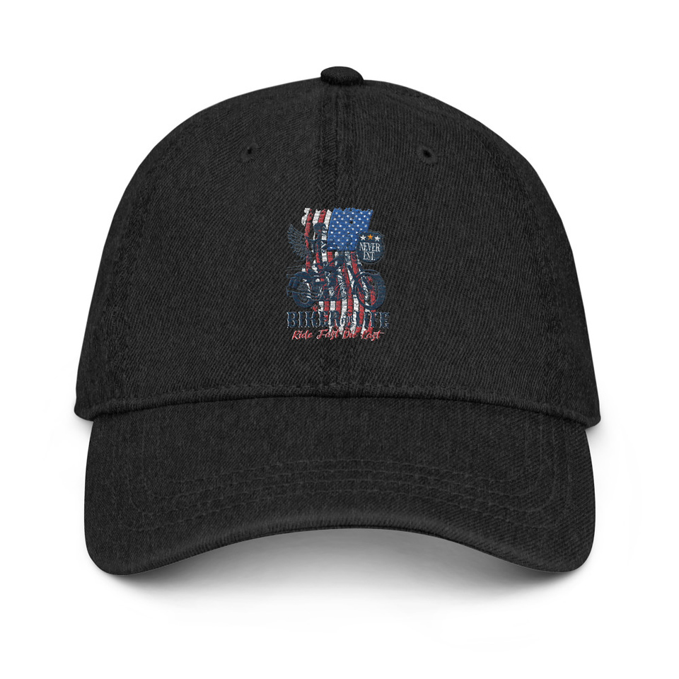 American Biker for Life Denim Hat