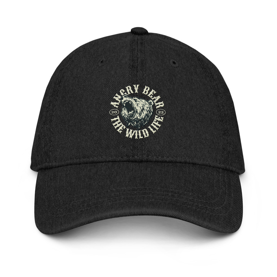 Angry Bear - Wild Life Animal Denim Hat