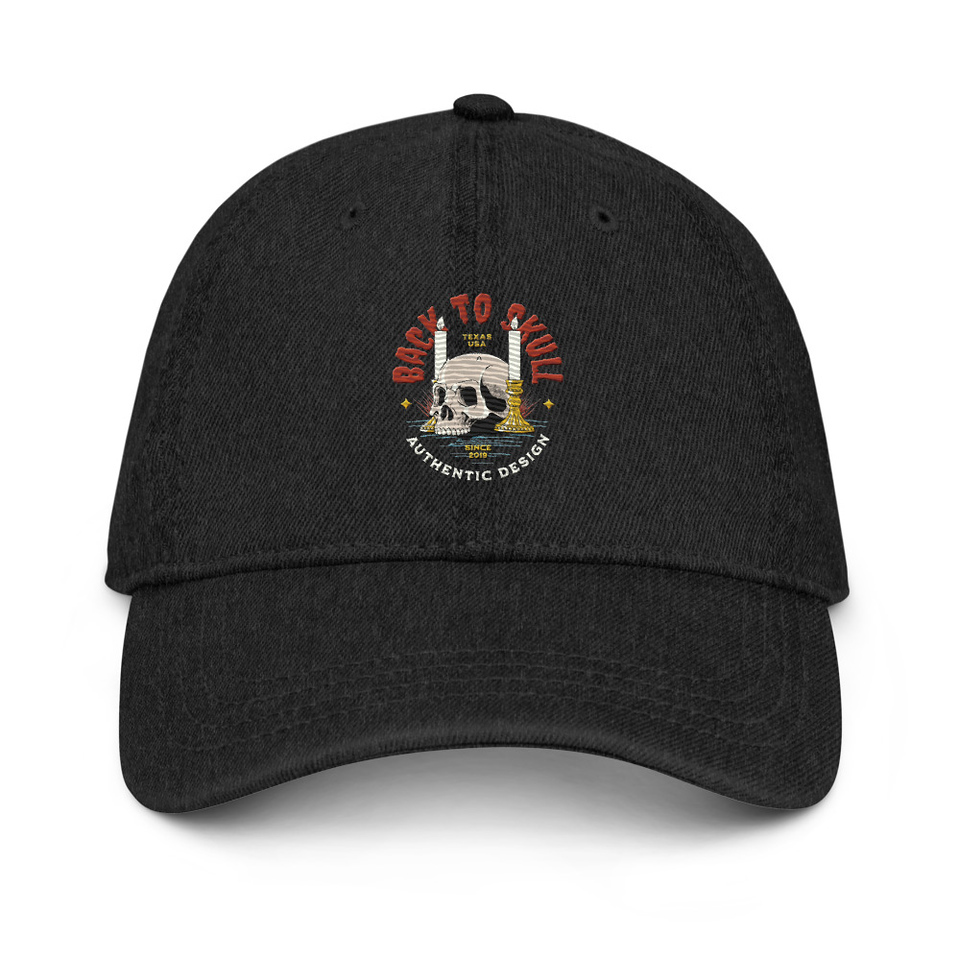Back to Skull - Authenthic Design  Denim Hat