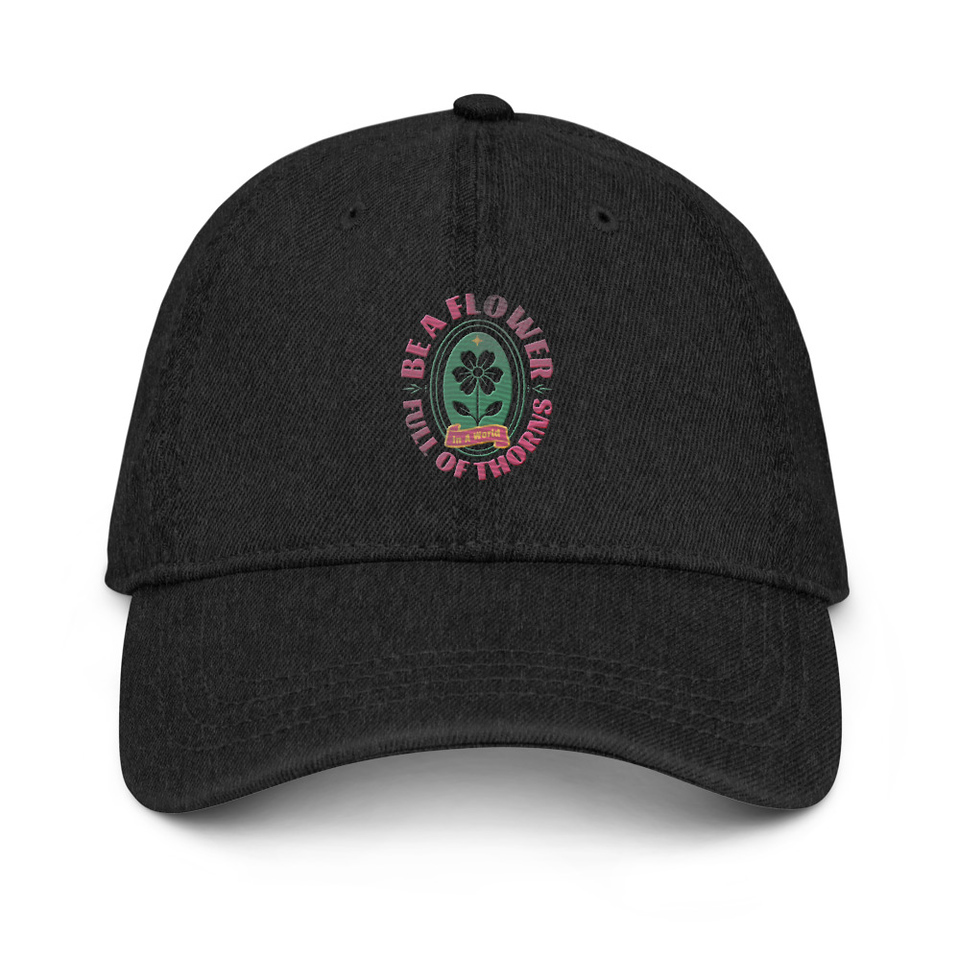 Be A Flower  Denim Hat
