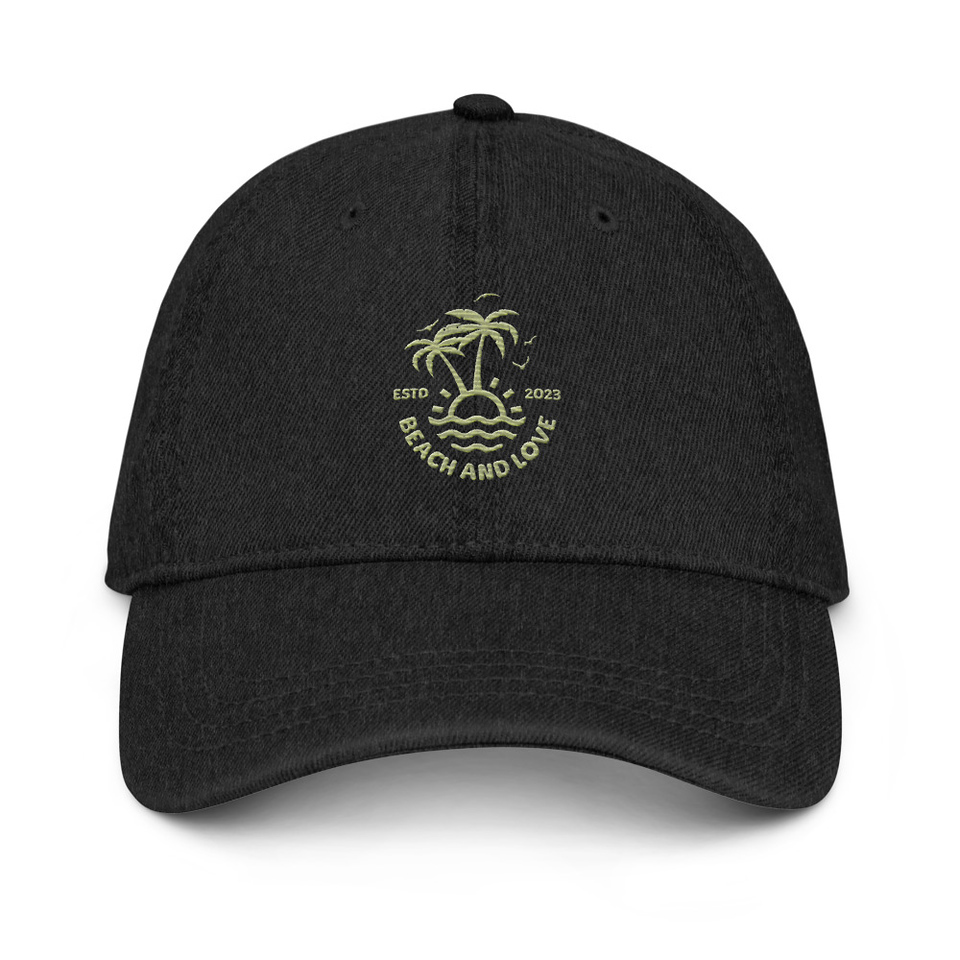 Beach and Love Denim Hat
