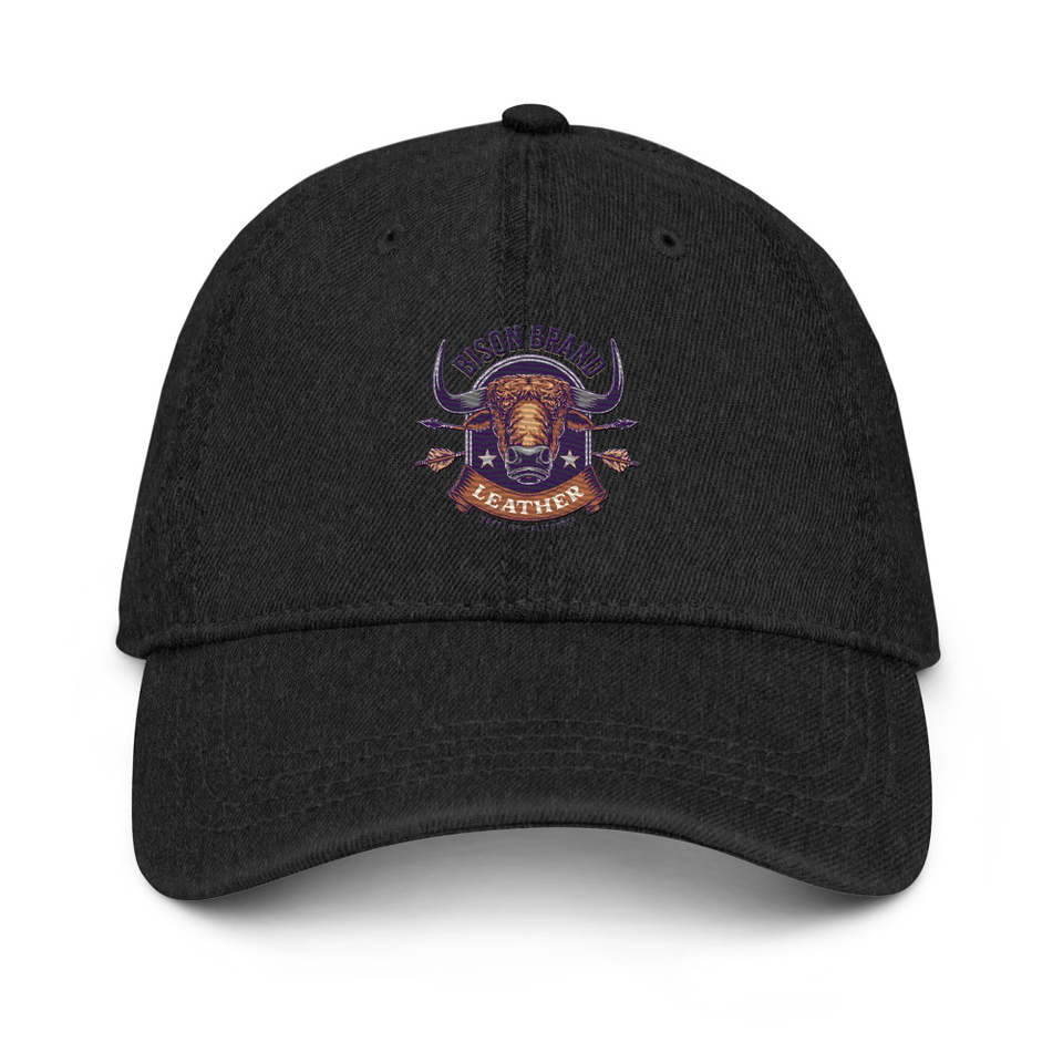 Bison Brand Leather - Animal Denim Hat