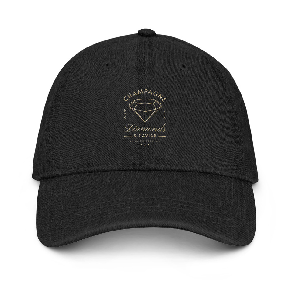 Black Diamonds - Elegant Denim Hat
