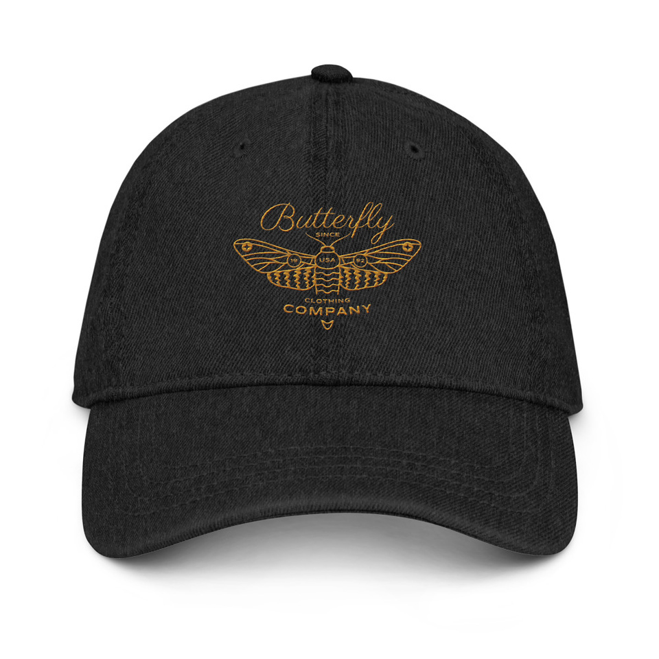 Blue Butterfly - Minimal Denim Hat