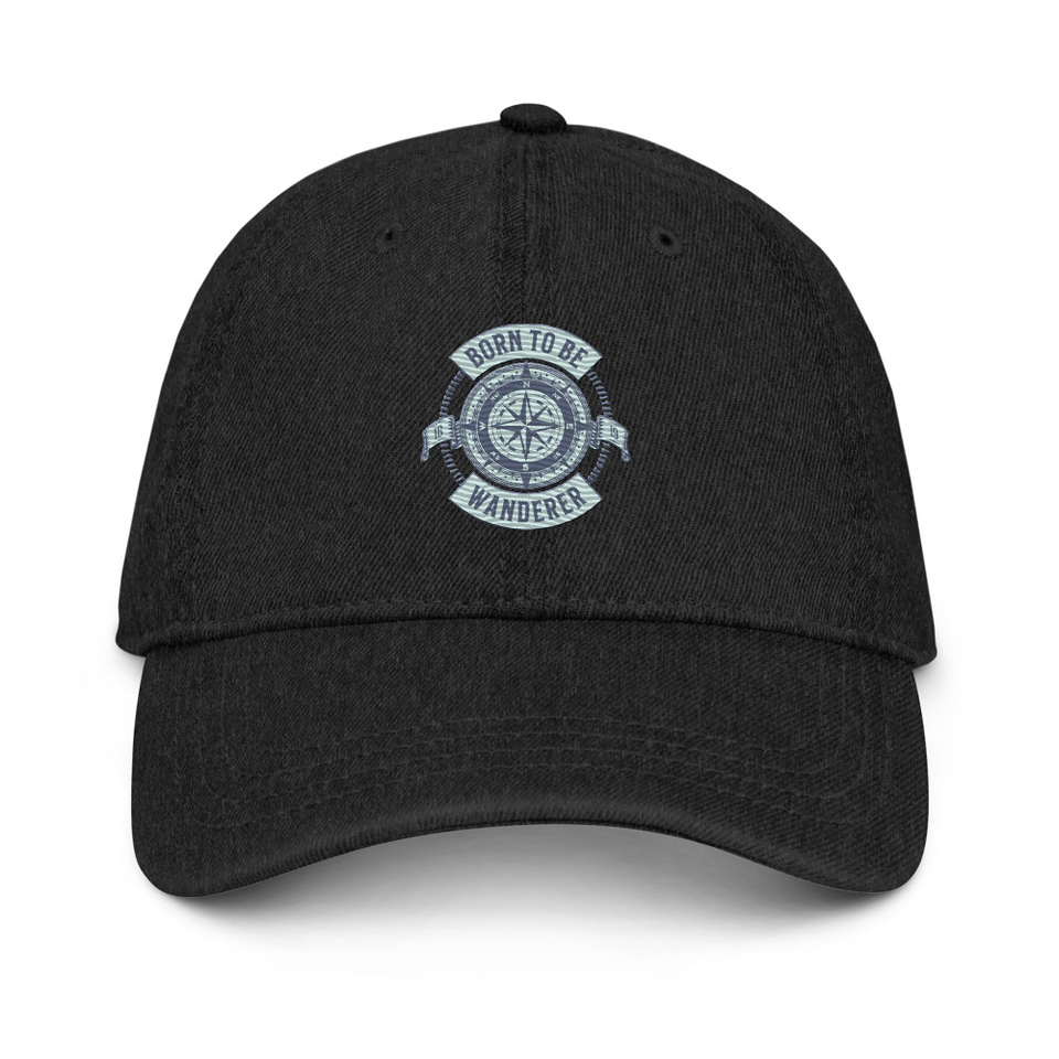 Born to be Wanderer - Compass Denim Hat
