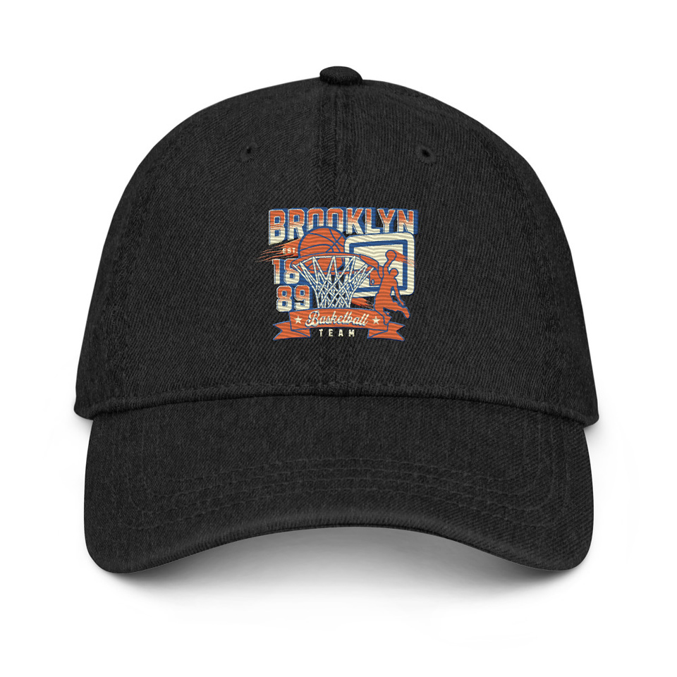 Brooklyn Basketball Team - Athletic Sports Denim Hat