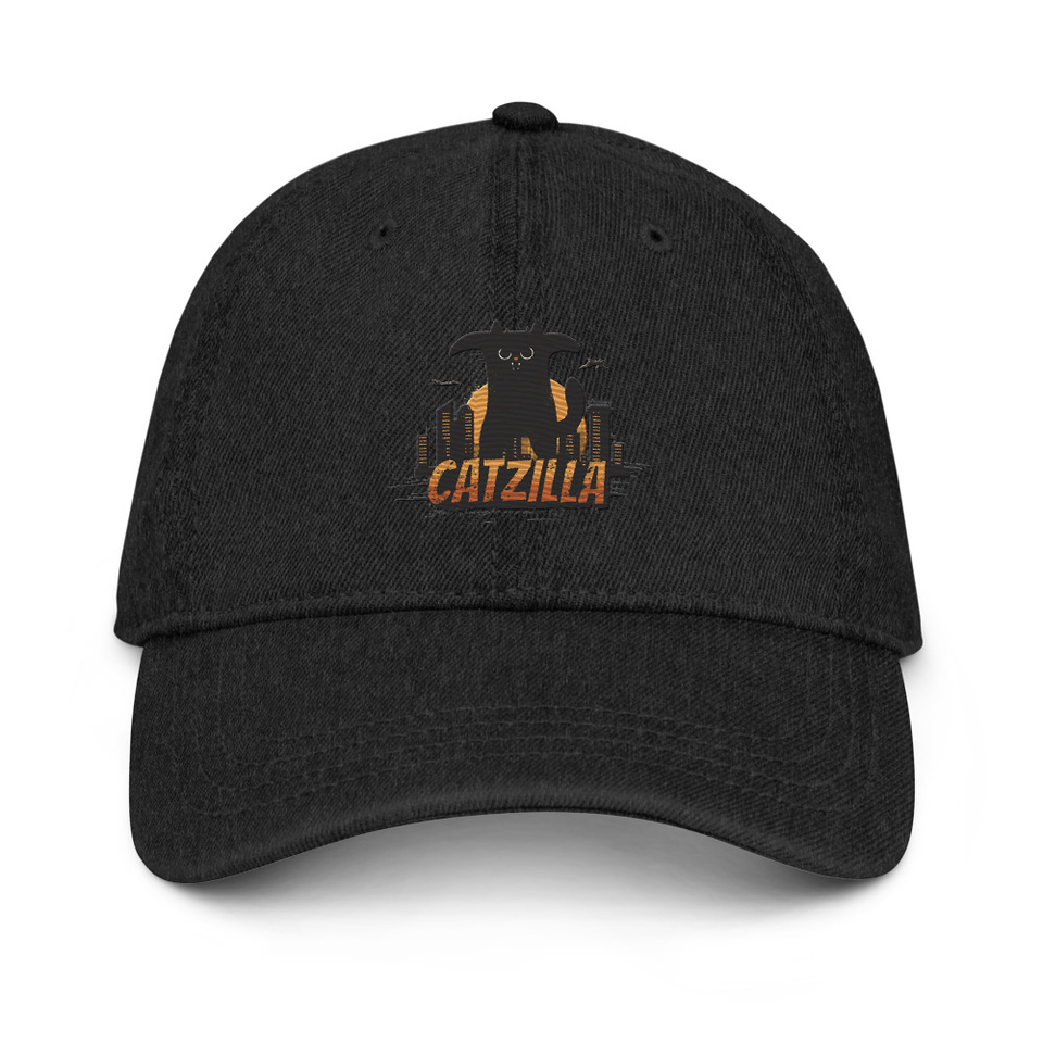 Catzilla - Funny Comic Animal Denim Hat