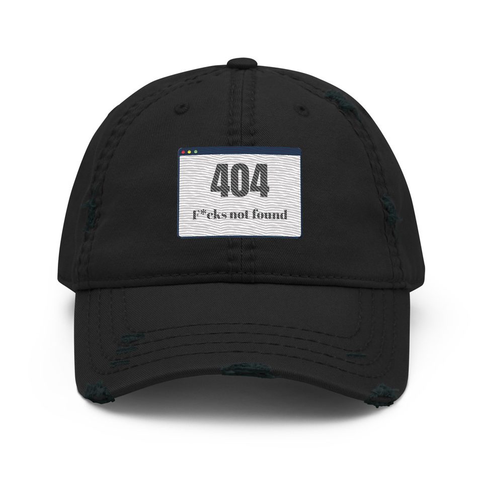 404 Distressed Dad Hat