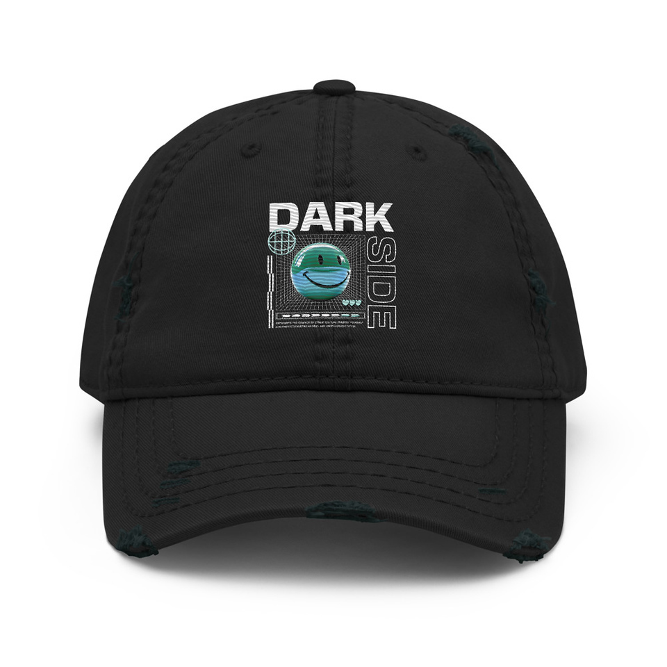 Abstract Y2K Distressed Dad Hat