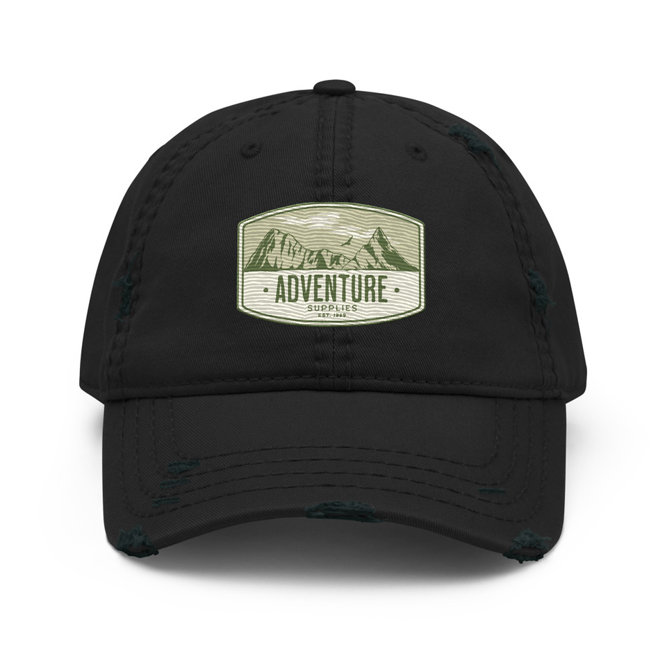 Adventure Supplies - Mountain Distressed Dad Hat