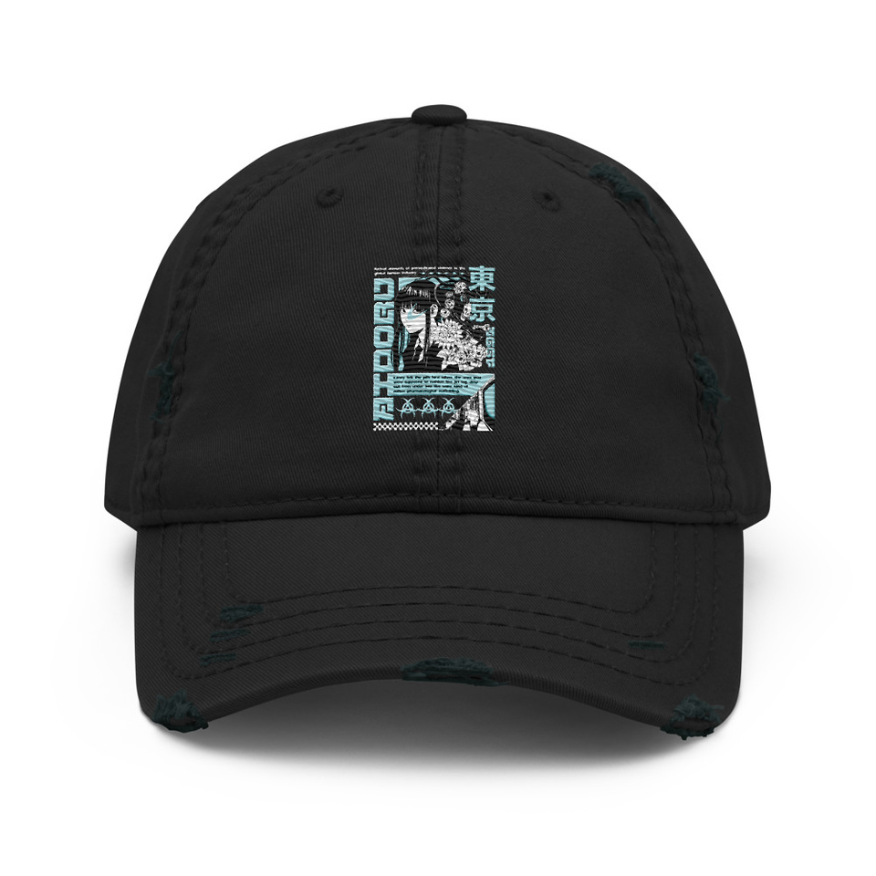 Aidoru - Japanese Anime Girl Distressed Dad Hat