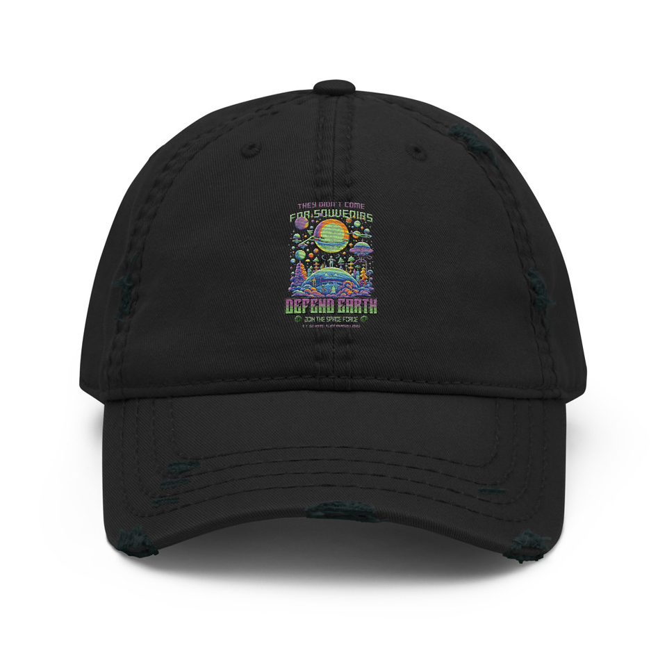 Alien Invasion Distressed Dad Hat