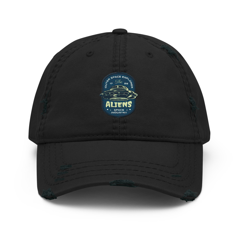 Aliens Outer Space Explorer - UFO Distressed Dad Hat