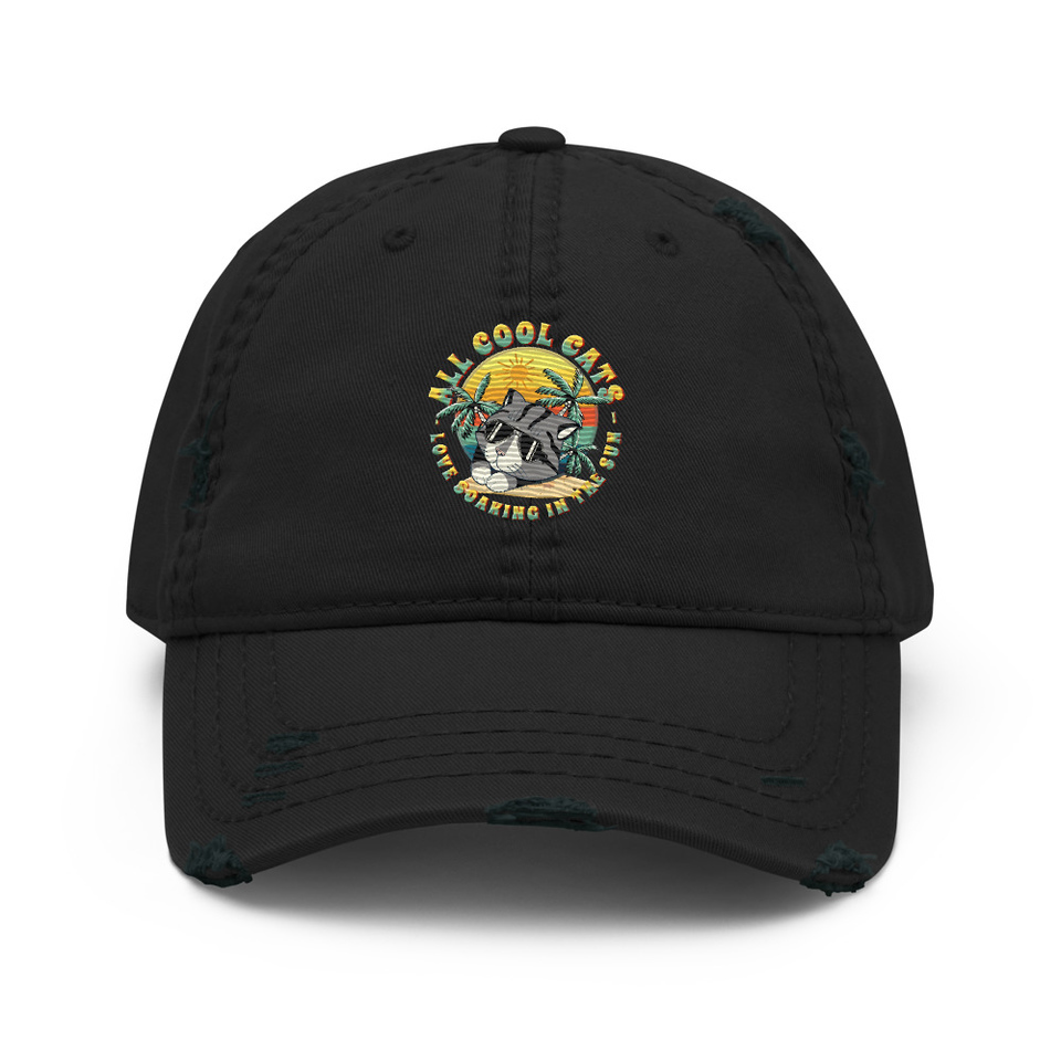 All Cool Cats - Sunset Beach Distressed Dad Hat