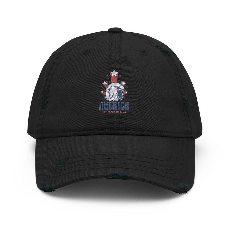 America Distressed Dad Hat