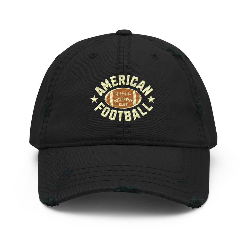 American Football - Athletic Sports Distressed Dad Hat