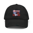American girl Distressed Dad Hat