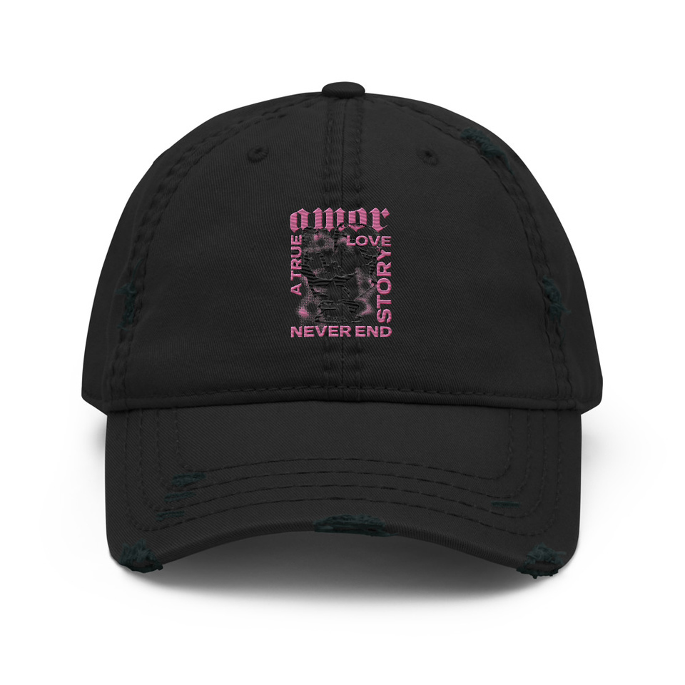 Amor Distressed Dad Hat