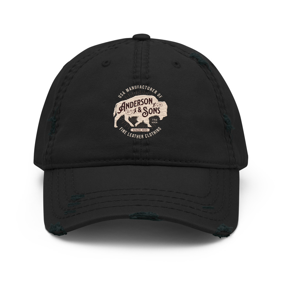 Anderson & Sons Leather Clothing - Buffalo Distressed Dad Hat