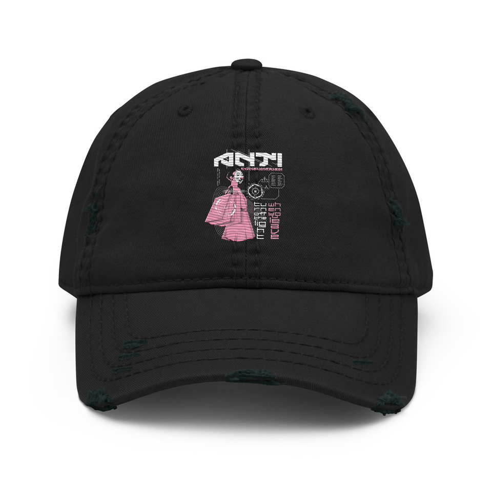 Anti Consumerism - Futuristic Distressed Dad Hat