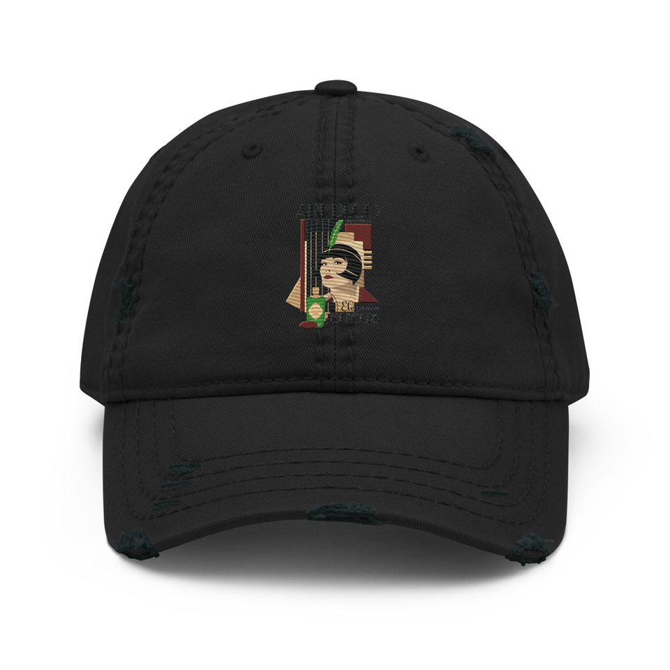 Art Deco Elegance Toujours Distressed Dad Hat
