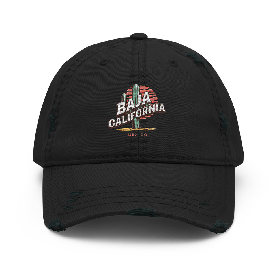Baja Cali Mexico Distressed Dad Hat