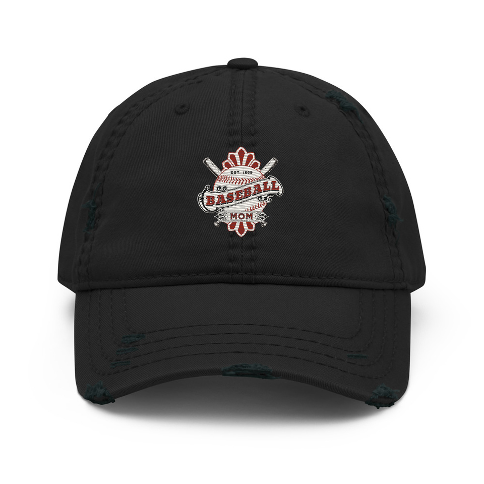 Baseball Mom Distressed Dad Hat
