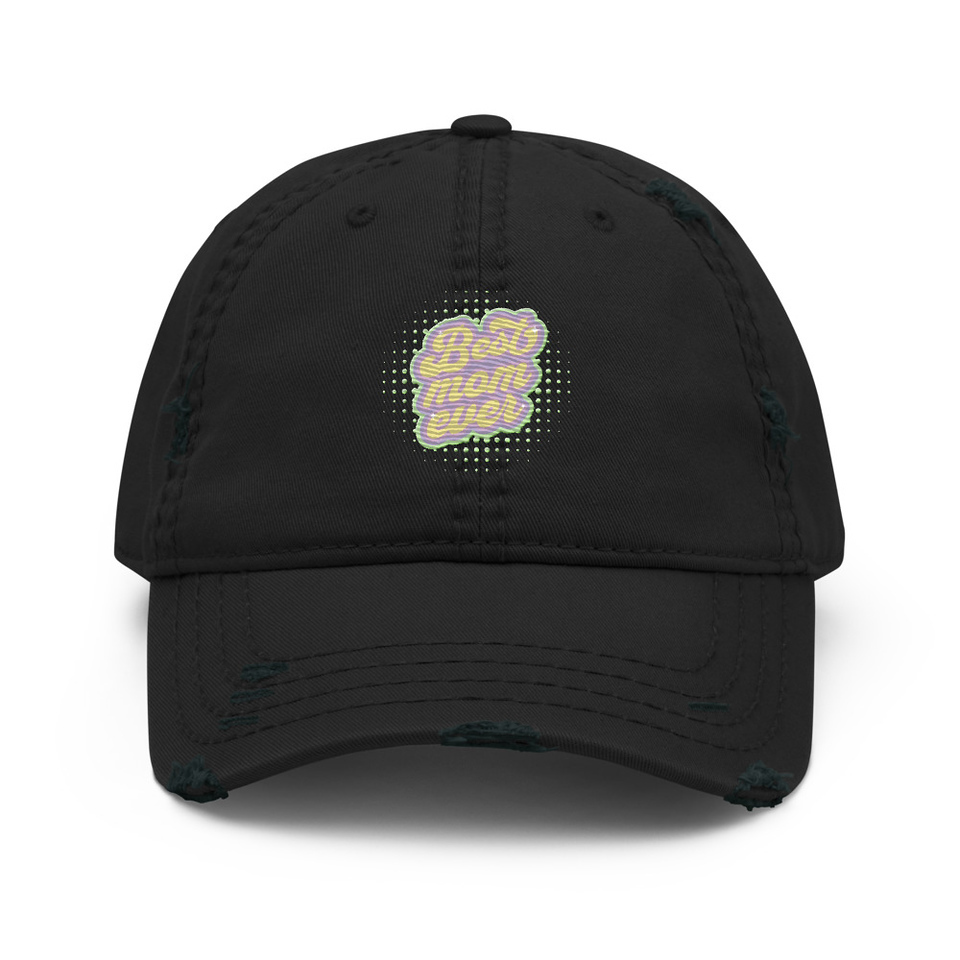 Best Mom Ever - Retro Typography Distressed Dad Hat
