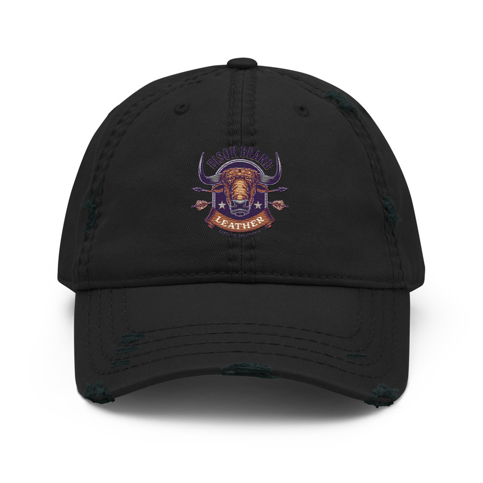 Bison Brand Leather - Animal Distressed Dad Hat