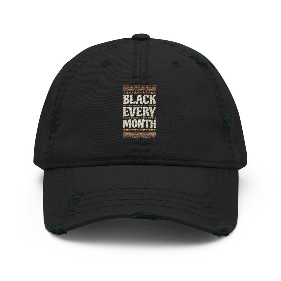Black Every Month - African American History Distressed Dad Hat