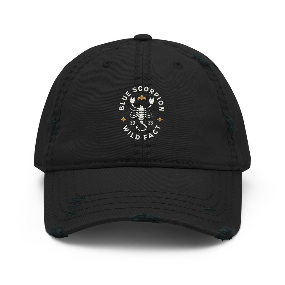 Blue Scorpion - Wildlife Animal Distressed Dad Hat