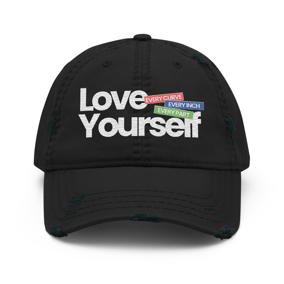 Body Positivity Distressed Dad Hat
