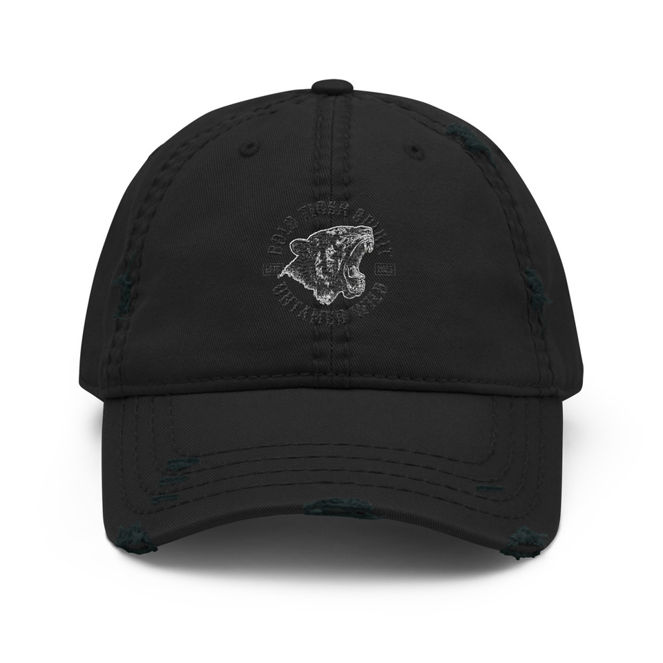 Bold Tiger Spirit Distressed Dad Hat