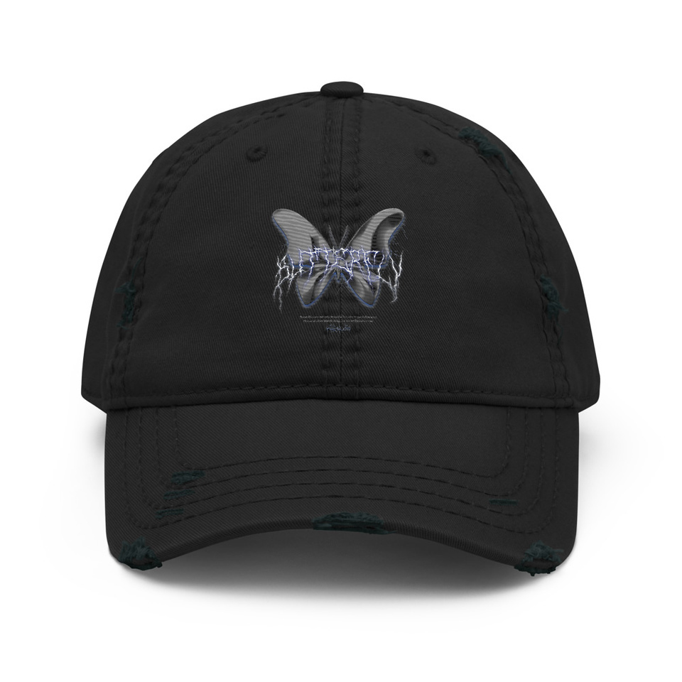 Butterfly Distressed Dad Hat