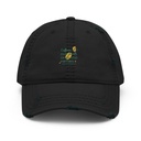 Caffeine Cartoon Distressed Dad Hat