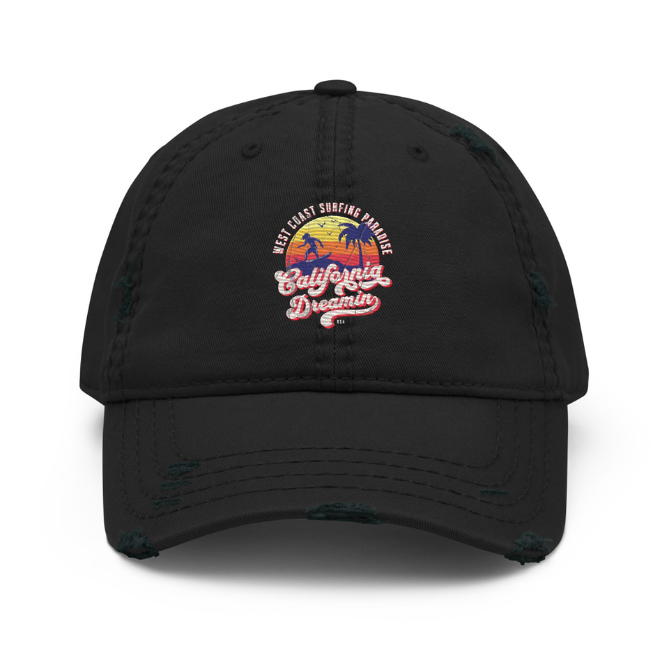 California Dreamin - Beach & Surf Distressed Dad Hat
